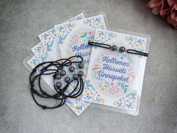 Kellemes Húsvéti hematit angyal karkötő 5 dbos csomag