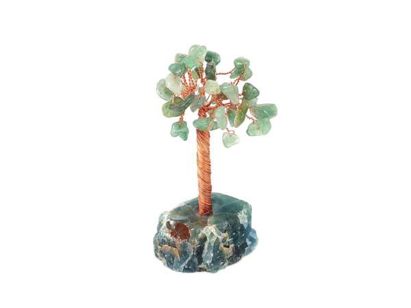 Ásványfa réz Aventurin nyers fluorit 10-11cm