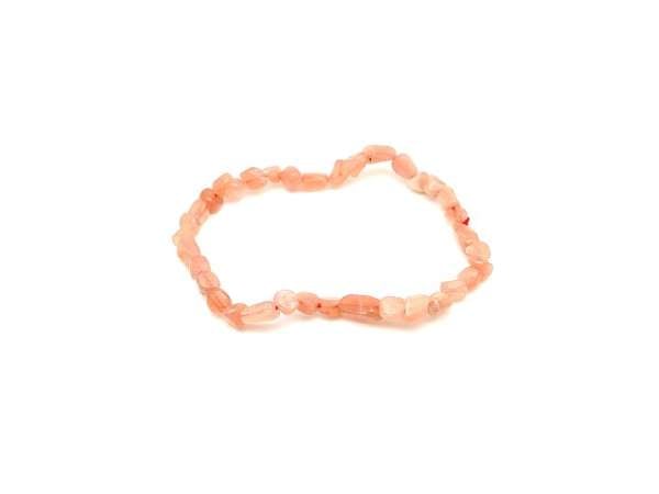 Holdkő barack pebble karkötő 4-8mm