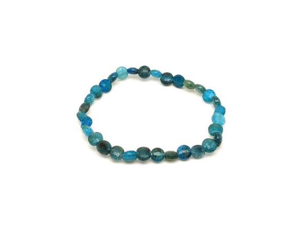 Apatit fazettált korong karkötő 6x4mm