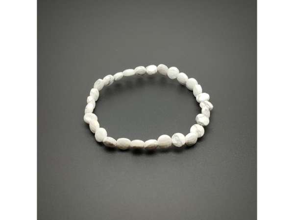 Howlit fazettált korong karkötő 6x4mm