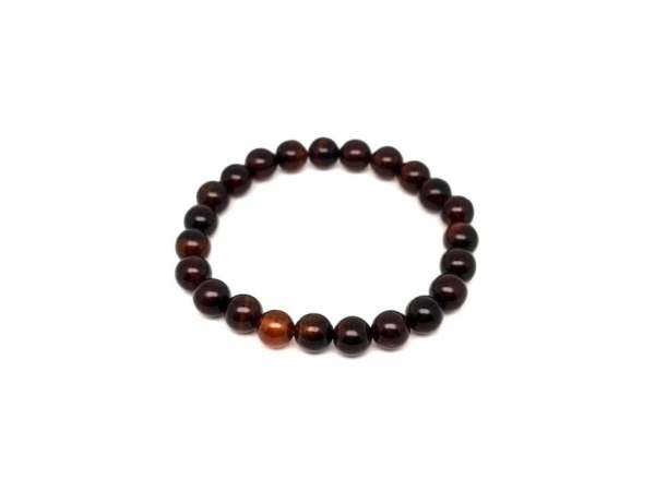 Achát sötét barna golyó karkötő 8mm