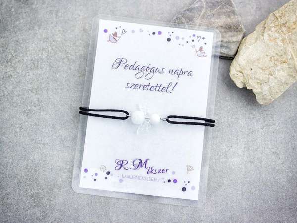Pedagógus napra jáde angyal karkötő