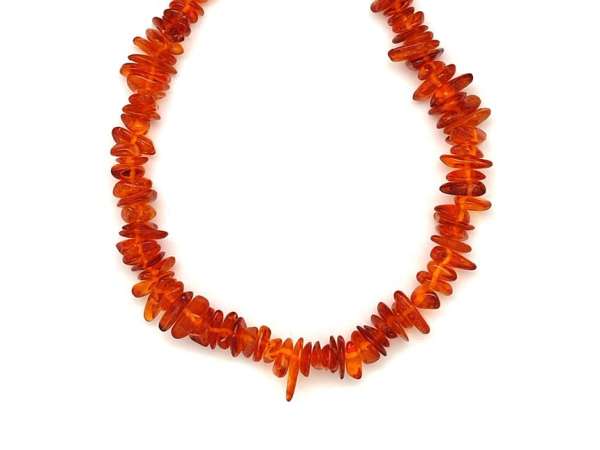 Borostyán barna splitter nyaklánc 45cm