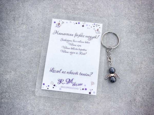 Hamarosan férjhez megyek kulcstartó hematittal