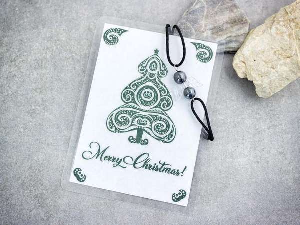 Merry Christmas hematit angyal karkötő