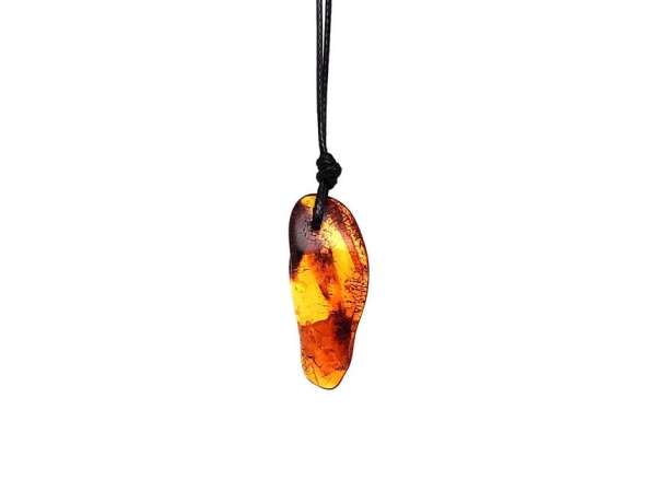 Borostyán állítható dobcsiszolat nyaklánc 2-3cm