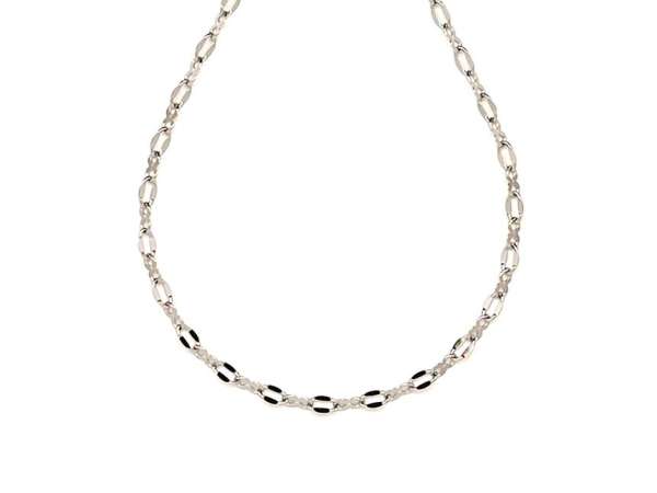 Orvosi acél ezüstszínű gyöngyszem lánc 45 cm