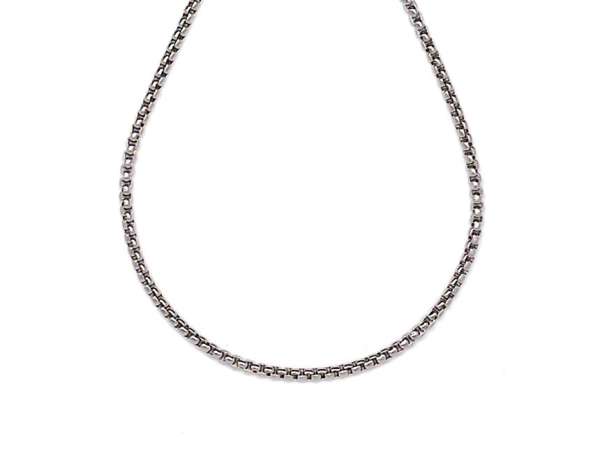 Orvosi acél ezüstszínű kocka lánc 45 cm