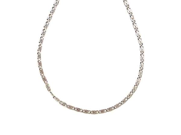 Orvosi acél ezüstszínű görög mintás lánc 45 cm