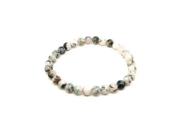 Achát fa ásvány karkötő golyós 6mm