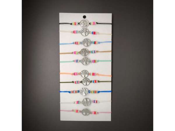 Állítható életfa cérna karkötő csomag 10db