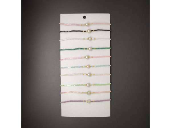 Állítható műanyag gyöngy karkötő csomag 10db