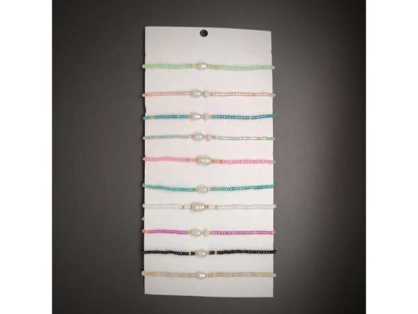 Állítható műanyag gyöngy karkötő csomag 10db