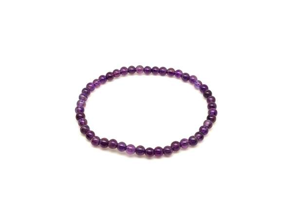 Ametiszt ásvány karkötő AB fényű 4mm