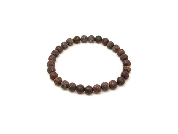 Bronzit matt ásvány karkötő golyós 6mm