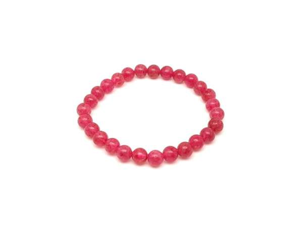 Eperkvarc színezett ásvány karkötő golyós 7mm