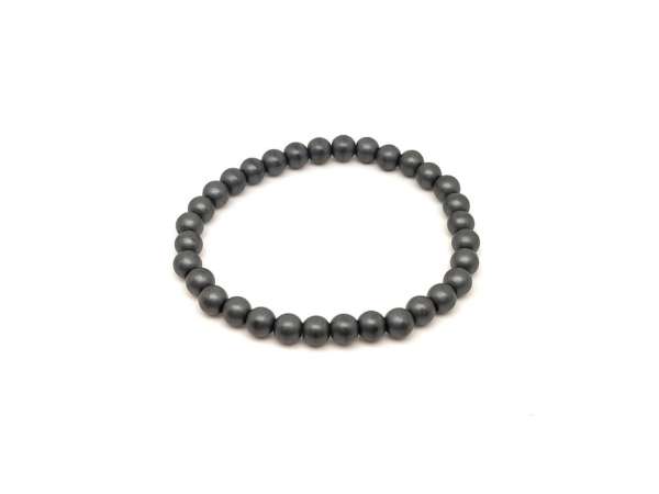 Hematit matt ásvány karkötő golyós 6mm