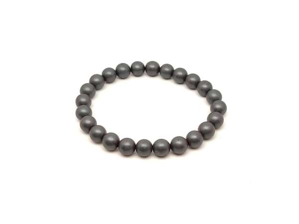 Hematit matt ásvány karkötő golyós 8mm