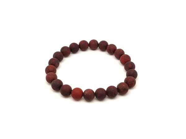 Jáspis breccsa matt ásvány karkötő golyós 8mm