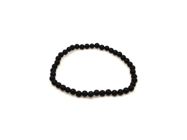 Ónix olajos matt ásvány karkötő golyós 4mm