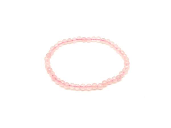 Rózsakvarc ásvány karkötő golyós 4mm