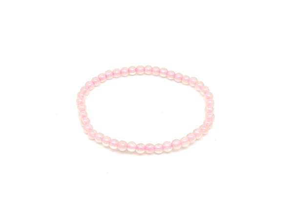 Rózsakvarc ásvány karkötő golyós 4mm