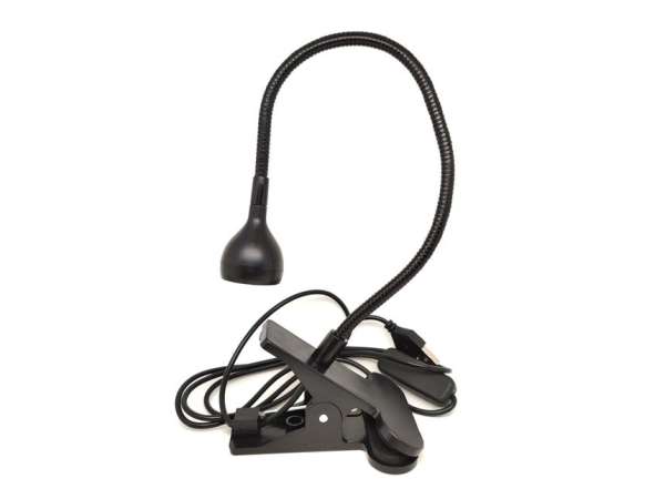 Fekete UV LED lámpa 30 cm USB csatlakozással ásványok és díszek megvilágításához