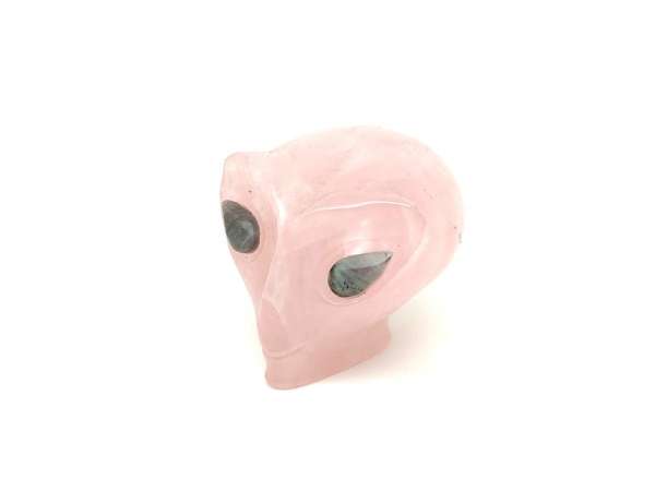 Alien fej Rózsakvarc labradorit 8cm