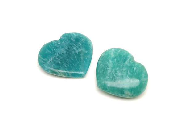 Amazonit szív 3-3,5cm A (MDG) 2db/csomag