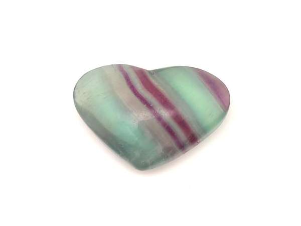 Fluorit szivárvány szív 5-6cm