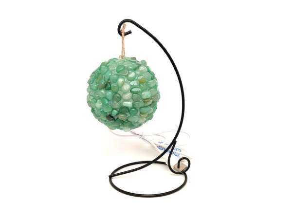 Lámpa USB gömb Aventurin állvány 8cm