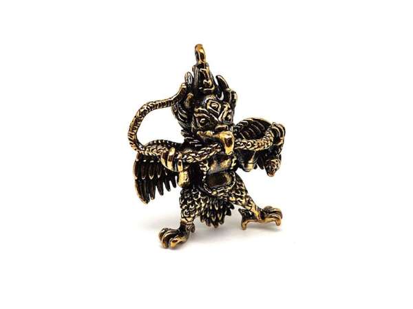 Sárgaréz medál Garuda hindu istenség 3,5x4cm