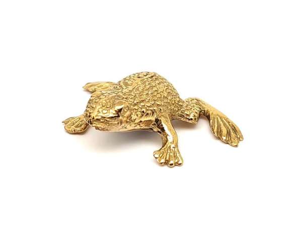 Réz figura béka arany 1,5x5cm