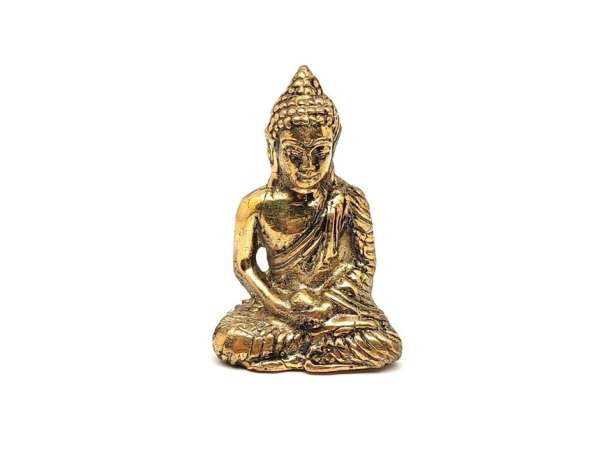 Réz figura Buddha arany 5,5x3,5cm