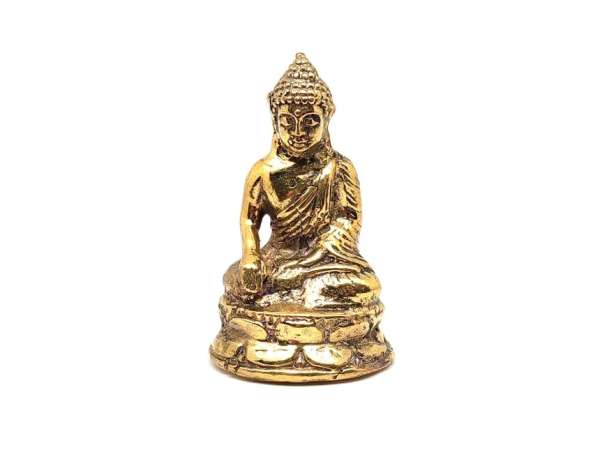 Réz figura Buddha arany 7x4,5cm