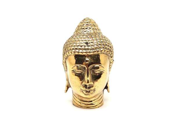 Réz figura Buddha fej arany 7x4cm