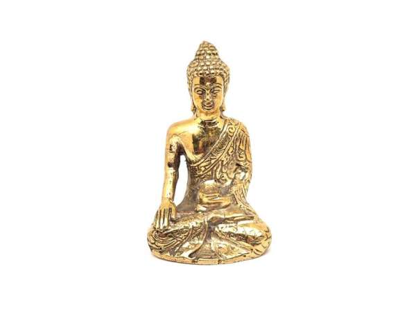 Réz figura Buddha gyógyító arany 10x6cm