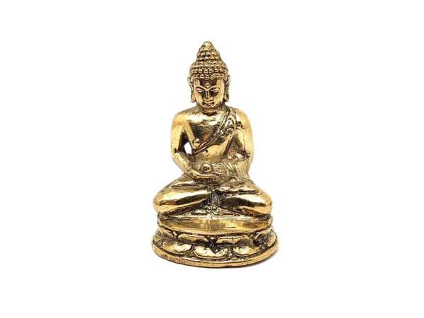 Réz figura Buddha gyógyító arany 6,5x4cm