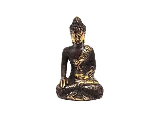Réz figura Buddha gyógyító óarany 10x6cm