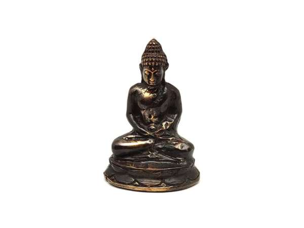 Réz figura Buddha gyógyító óarany 6,5x4cm