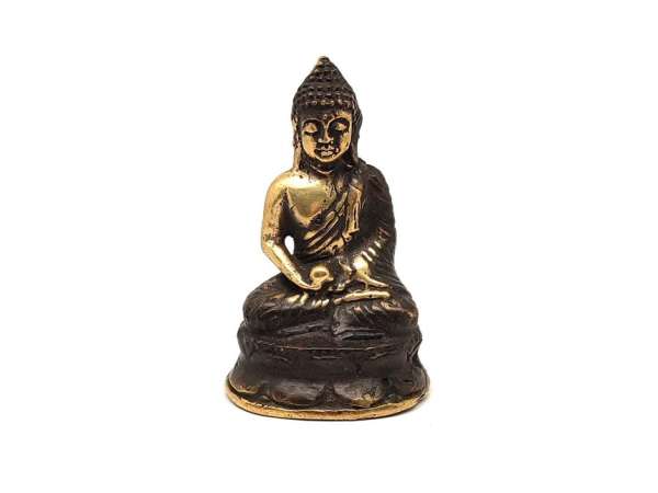 Réz figura Buddha gyógyító óarany 7x4,5cm