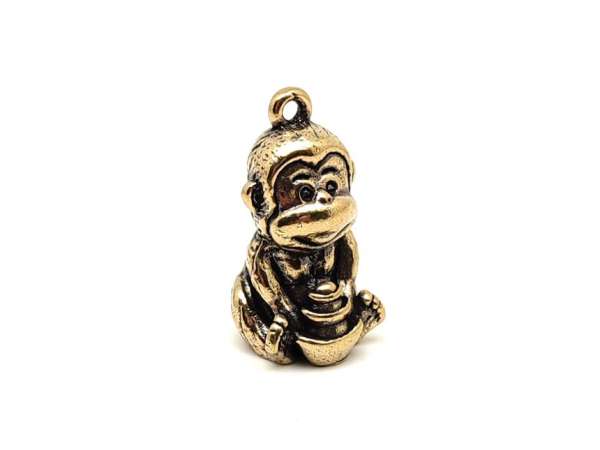 Sárgaréz medál majom 3x2cm