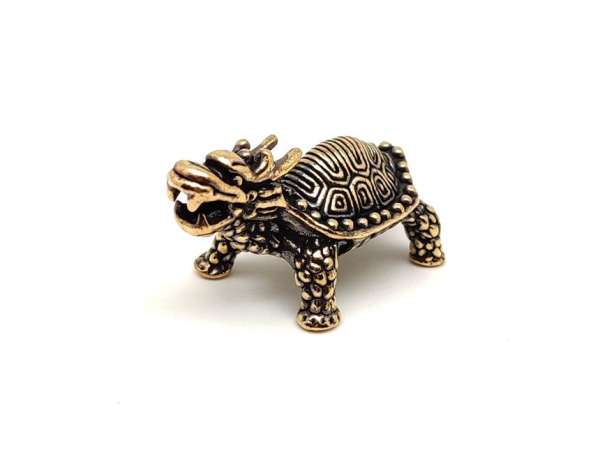 Sárgaréz medál sárkány teknős 4x2cm