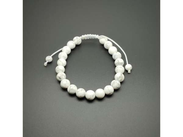 Howlit csúszócsomós golyó karkötő 8-9mm