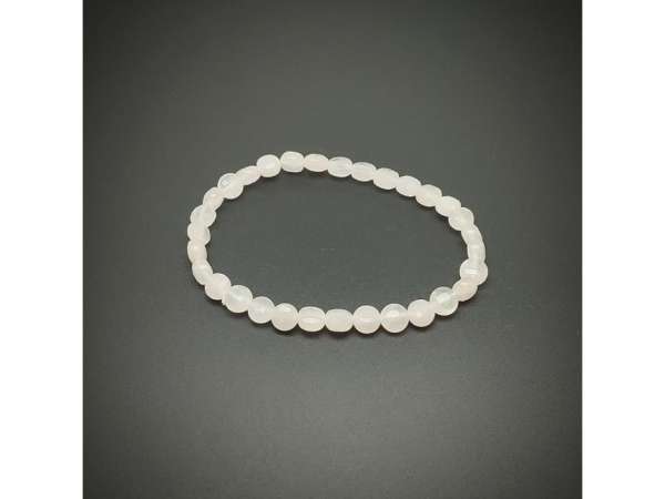 Rózsakvarc fazettált korong karkötő 6x4mm