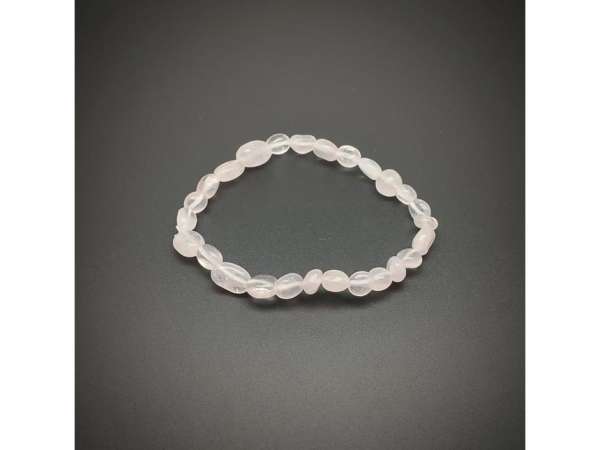 Rózsakvarc pebble karkötő AB 6-10mm