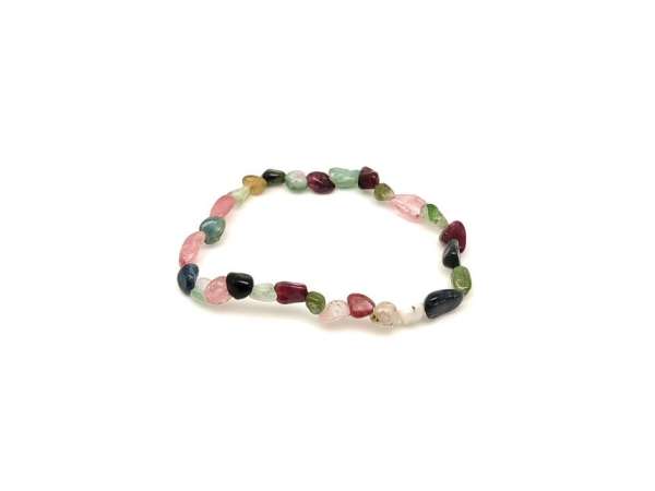 Turmalin multi pebble karkötő A 6-9mm