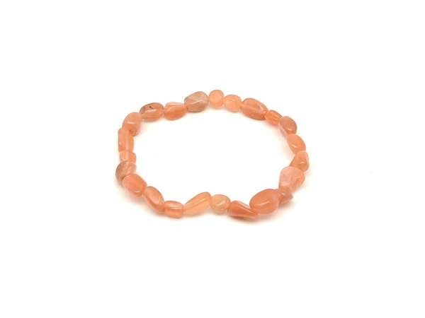 Holdkő barack pebble karkötő A 6-10mm