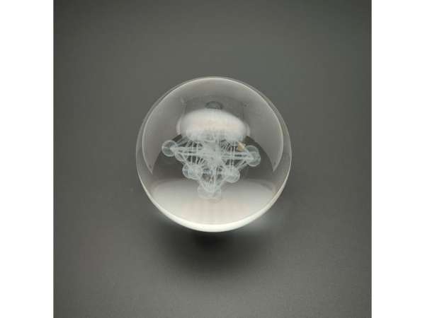 Üveg golyó merkaba 6cm